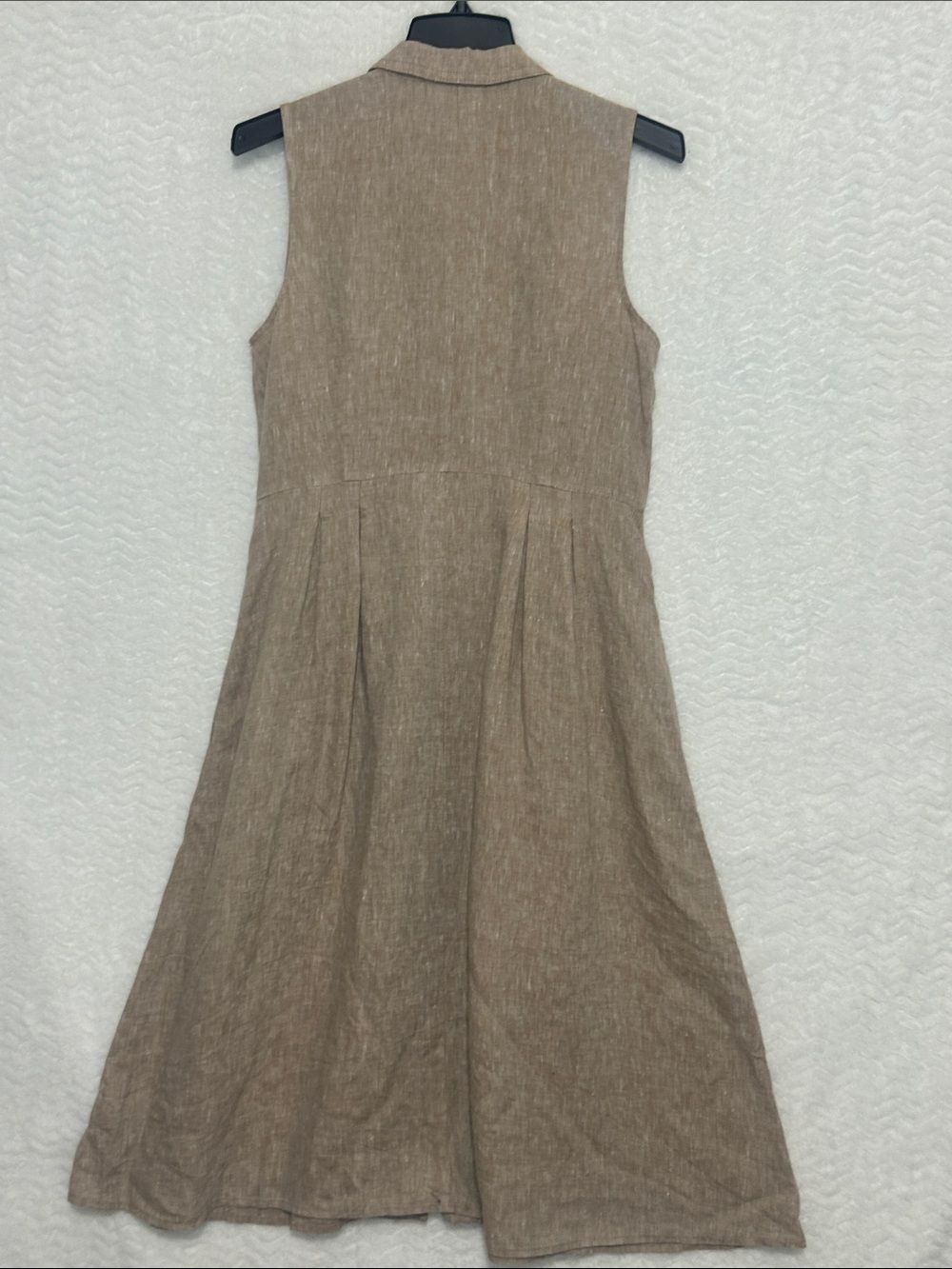 J. Jill Brown 100% Linen Dress Size‎ Small S I Love Linen Coastal Grandma EUC - Picture 11 of 12